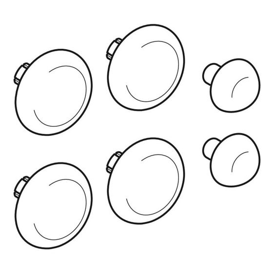 Geberit Set Puffer für WC-Deckel Eurotrend