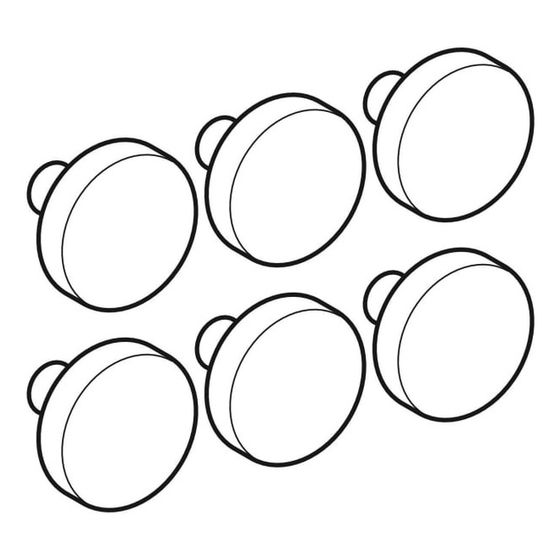 Geberit Set Puffer für WC-Deckel, Emani by Citterio, Era, 6 Stück