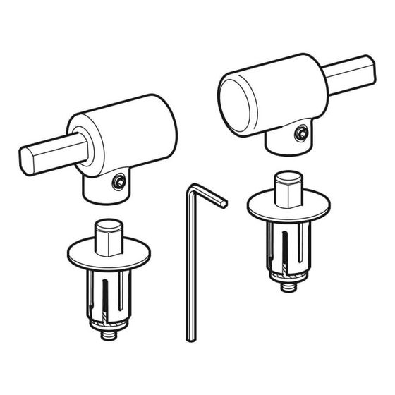 Geberit Set Scharniere für Flow WC-Sitz, Absenkautomatik