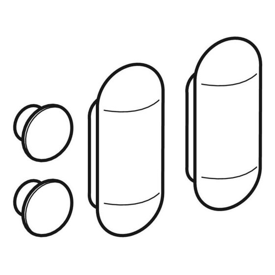 Geberit Set Puffer für WC-Deckel Kind, 4 Stück