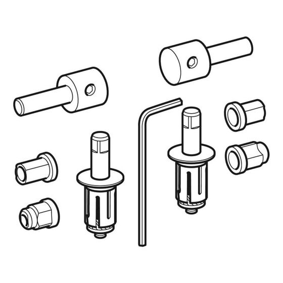 Geberit Set Scharniere für WC-Sitz Vitelle, Edelstahl