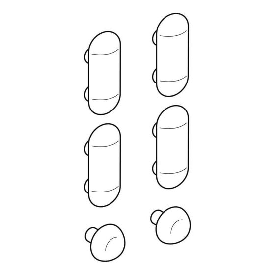 Geberit Renova Set Puffer für WC-Deckel, 6 Stück