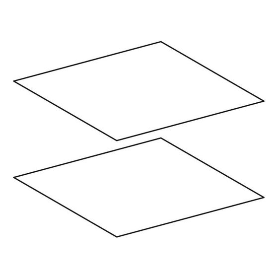 Geberit Set Antirutschmatten für Unterschrank für Waschtisch, Breite Waschtisch 130cm