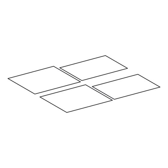 Geberit Set Antirutschmatten für Xeno2 Unterschrank für Waschtisch, Breite Waschtisch 120cm