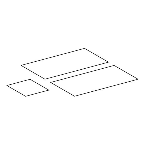 Geberit myDay Set Antirutschmatten Breite Waschtisch 65cm, 3 Stück