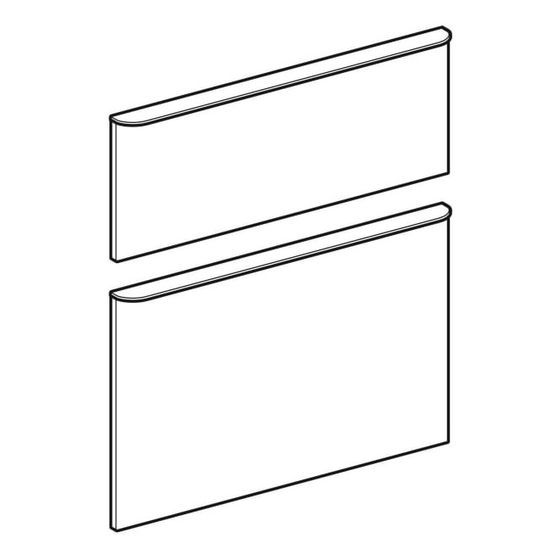 Geberit Set Schubladenfronten für Smyle Square Unterschrank, für Waschtisch Breite 60cm, Nussbaum, 2 Stück