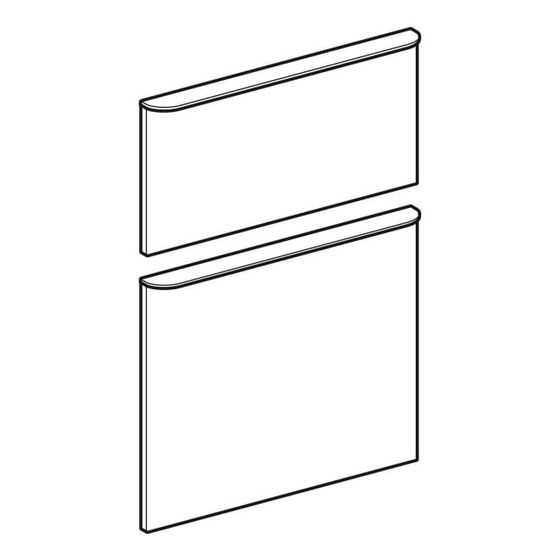 Geberit Set Schubladenfronten für Smyle Square für Seitenschrank Breite 45cm, Sandgrau, 2 Stück