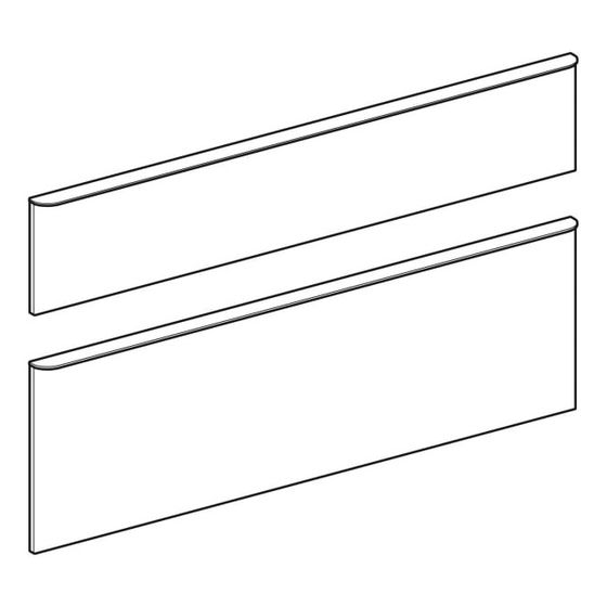 Geberit Schubladenfronten mit Griffe Weiß hochglanz, zu SmyleS Waschtischunterschrank Breite 120cm, 2 Stück