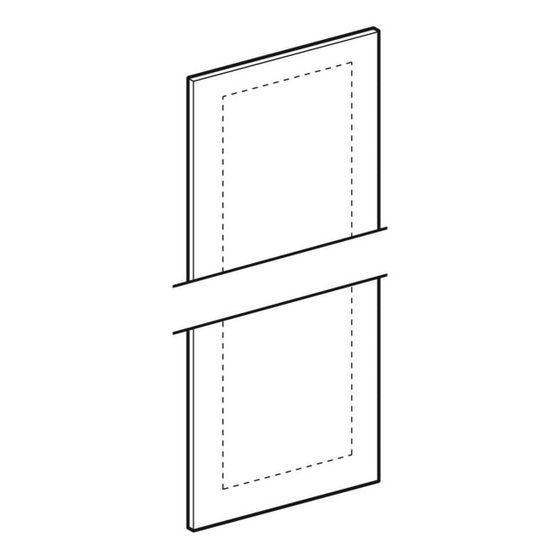 Geberit Tür mit Spiegel ohne Griff, Nussbaum, zu Smyle Square, Breite 36cm