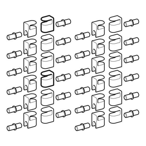 Geberit Set Regalhalter für Glaseinlegeboden, 12 Stück