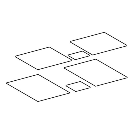 Geberit myDay Set Antirutschmatten, Breite Waschtisch 100cm, 6 Stück