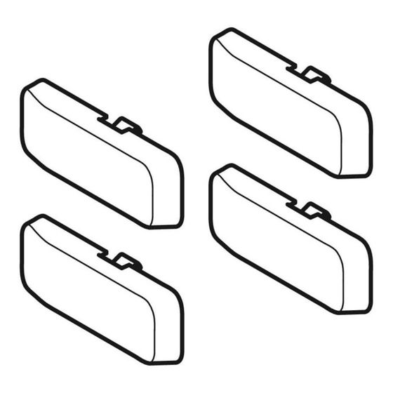 Geberit Set Schubladenfronten für VariForm Unterschrank für Aufsatzwaschtisch 3 Schubladen 10cm, Nussbaum/Melamin Holzstruktur