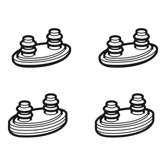 Geberit Set Ausgleichspuffer erhöht, für WC-Sitzring, Geberit AquaClean 4000, Manhattan