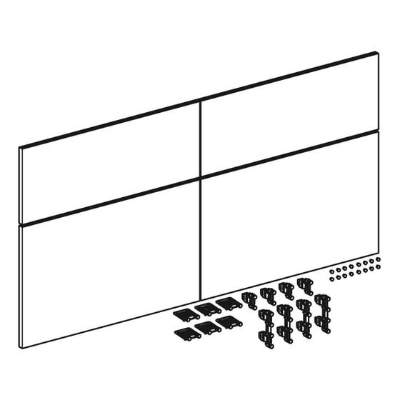 Geberit iCon Set Schubladenfronten für Unterschrank für Doppelwaschtisch, 4 Schubladen, Weiß, B Waschtisch 120cm/lackiert matt