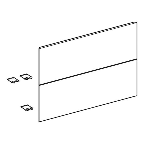 Geberit Set Schubladenfronten für Geberit ONE Unterschrank für Waschtisch, 2 Schubladen, Breite 90cm, Weiß/lackiert hochgl