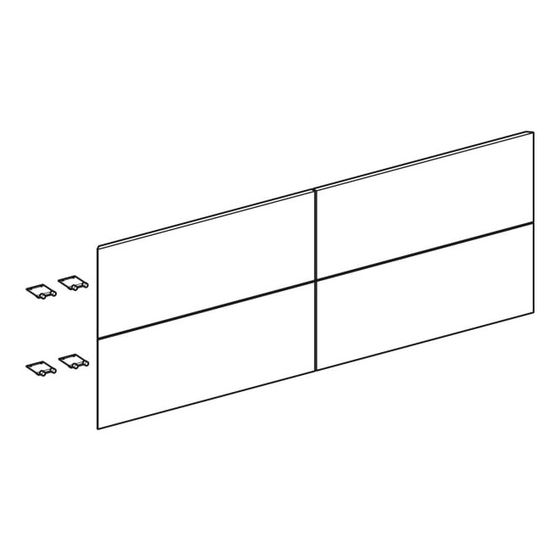 Geberit Set Schubladenfronten für Geberit ONE Unterschrank für Waschtisch, 2 Schubladen, Breite 135cm, Greige/lackiert matt
