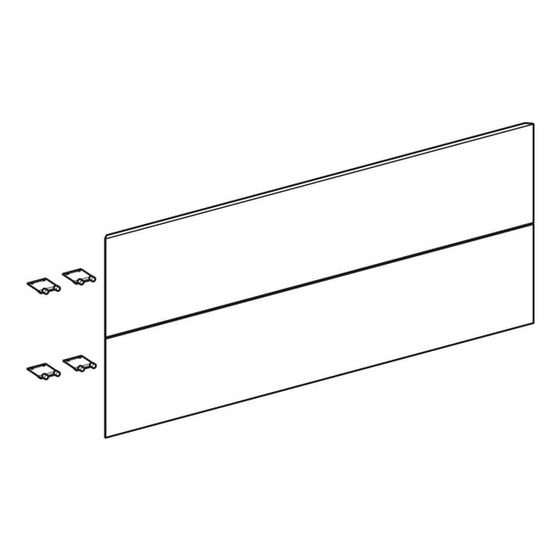 Geberit Set Schubladenfronten für Geberit ONE Unterschrank für Waschtisch, 2 Schubladen, B 120cm, Weiß/lackiert hochglänzend