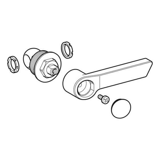 Geberit Set Oberteil mit Betätigungshebel, für Kugelhahn DN 20