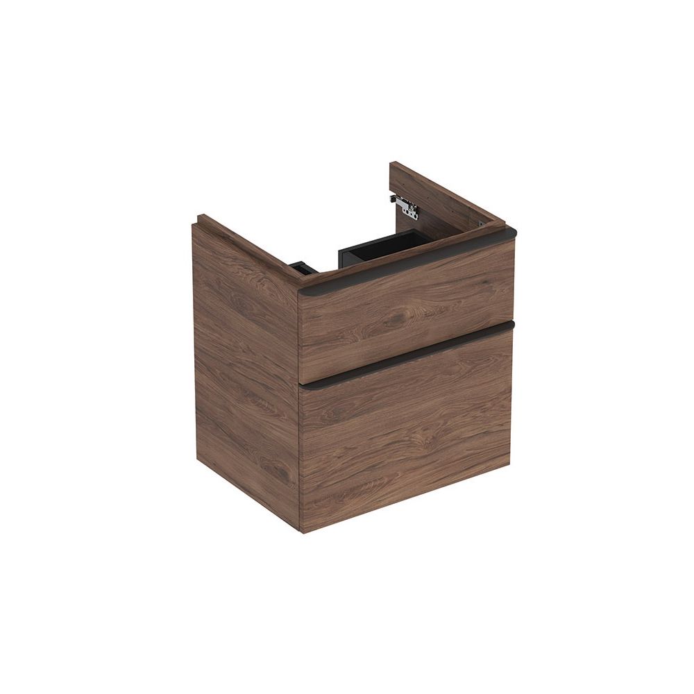 Geberit Smyle Square Unterschrank für Waschtisch, 2 Schubladen, 58,4x61,7x47cm, Nuss... GEBERIT-500352JR1 4025416431701 (Abb. 2)