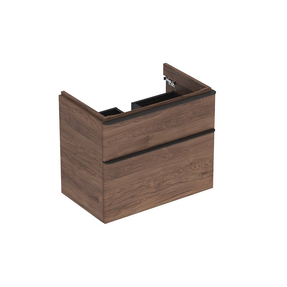 Geberit Smyle Square Unterschrank für Waschtisch, 2 Schubladen, 73,4x61,7x47cm, Nuss... GEBERIT-500353JR1 4025416432104 (Abb. 2)