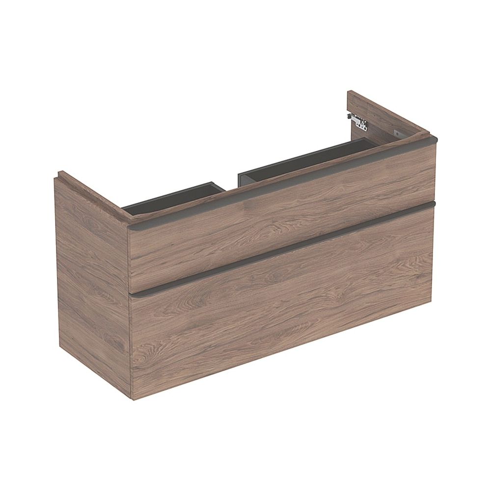 Geberit Smyle Square Unterschrank für Waschtisch 2 Schubladen, 118,4x61,7x47cm, Nuss... GEBERIT-500355JR1 4025416354437 (Abb. 1)
