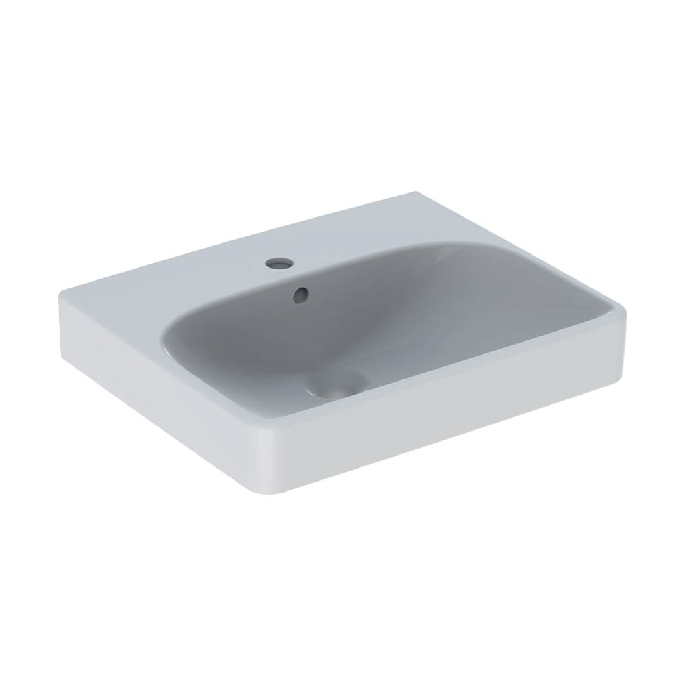 Geberit Smyle Square Handwaschbecken, 50x16x41cm, Hahnloch mittig, Überlauf sichtbar... GEBERIT-500256018 4025416383222 (Abb. 2)