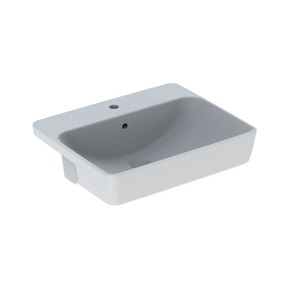 Geberit VariForm Halbeinbauwaschtisch rechteckig Überlauf sichtbar, Weiß/KeraTect... GEBERIT-500681001 4025410643384 (Abb. 2)