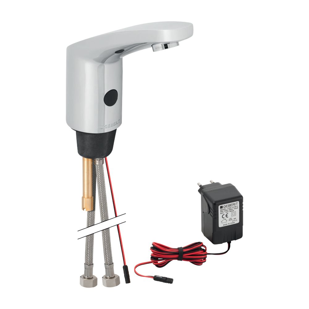 Geberit Typ 185 Waschtischarmatur Netzbetrieb Hochglanz verchromt, mit Mischer... GEBERIT-116145211 4025416740964 (Abb. 2)