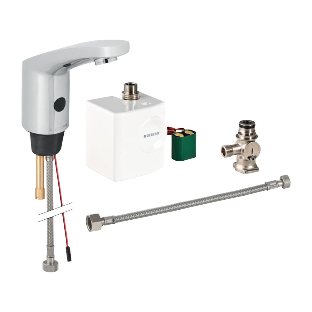 Geberit Typ 185 Waschtischarmatur Generatorbetrieb, Hochglanz verchromt, mit Unterti... GEBERIT-116365211 4025416149637 (Abb. 2)