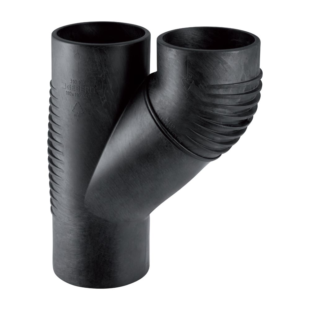 Geberit Silent db20 Parallelabzweig 45 Grad d 90mm, d1 90mm... GEBERIT-308081141 4025416084617 (Abb. 2)