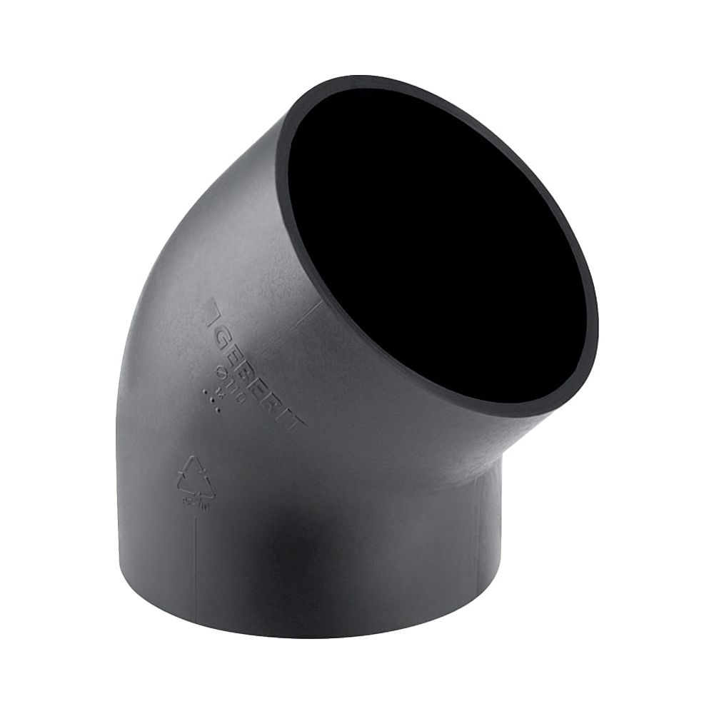 Geberit PE Bogen 45 Grad, Außendurchmesser 110mm... GEBERIT-367045161 4025416030539 (Abb. 1)