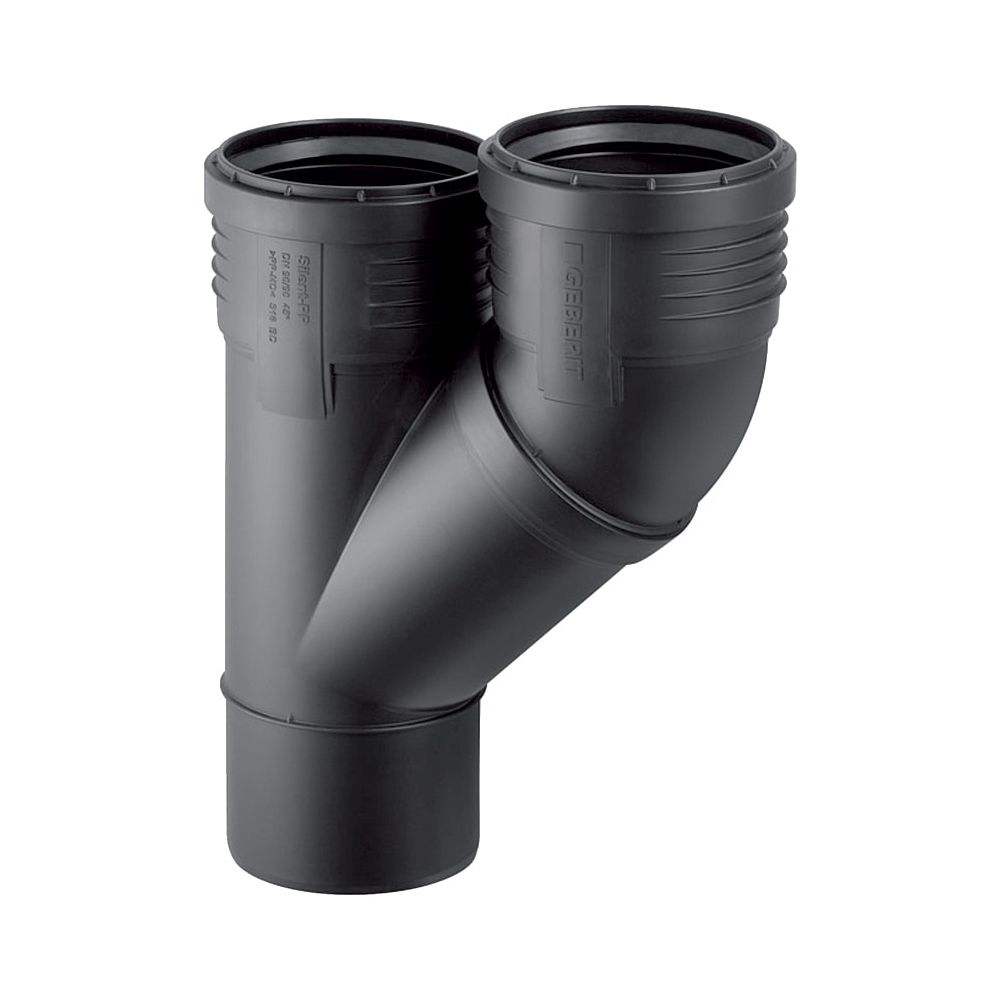 Geberit Silent-PP Parallelabzweig 45 Grad d 110mm, d1 110mm... GEBERIT-390557141 4025416937531 (Abb. 1)