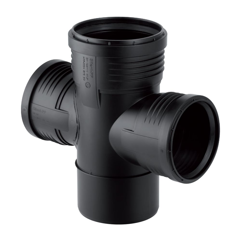 Geberit Silent-PP Abzweig 87,5 Grad zweifach Außendurchmesser 125mm, d1 110mm... GEBERIT-390665141 4025416084730 (Abb. 2)