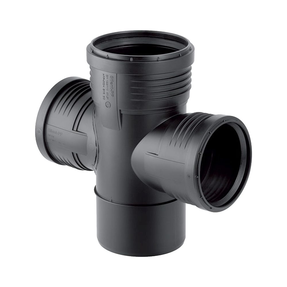 Geberit Silent-PP Abzweig 87,5 Grad zweifach Außendurchmesser 125mm, d1 110mm... GEBERIT-390665141 4025416084730 (Abb. 1)