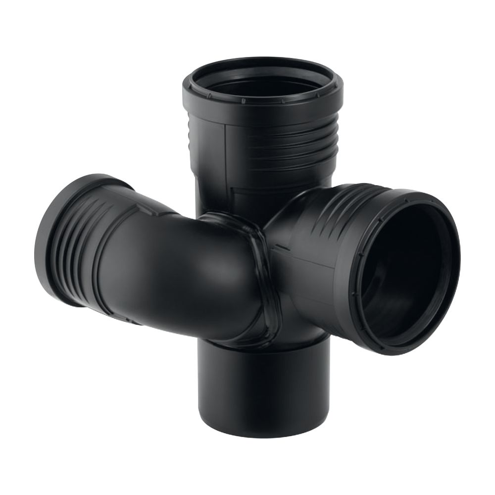 Geberit Silent-PP Schachtbogenabzweig 87,5 Grad rechts d 110mm, d1 75mm, d2 110mm... GEBERIT-390563141 4025416937555 (Abb. 2)
