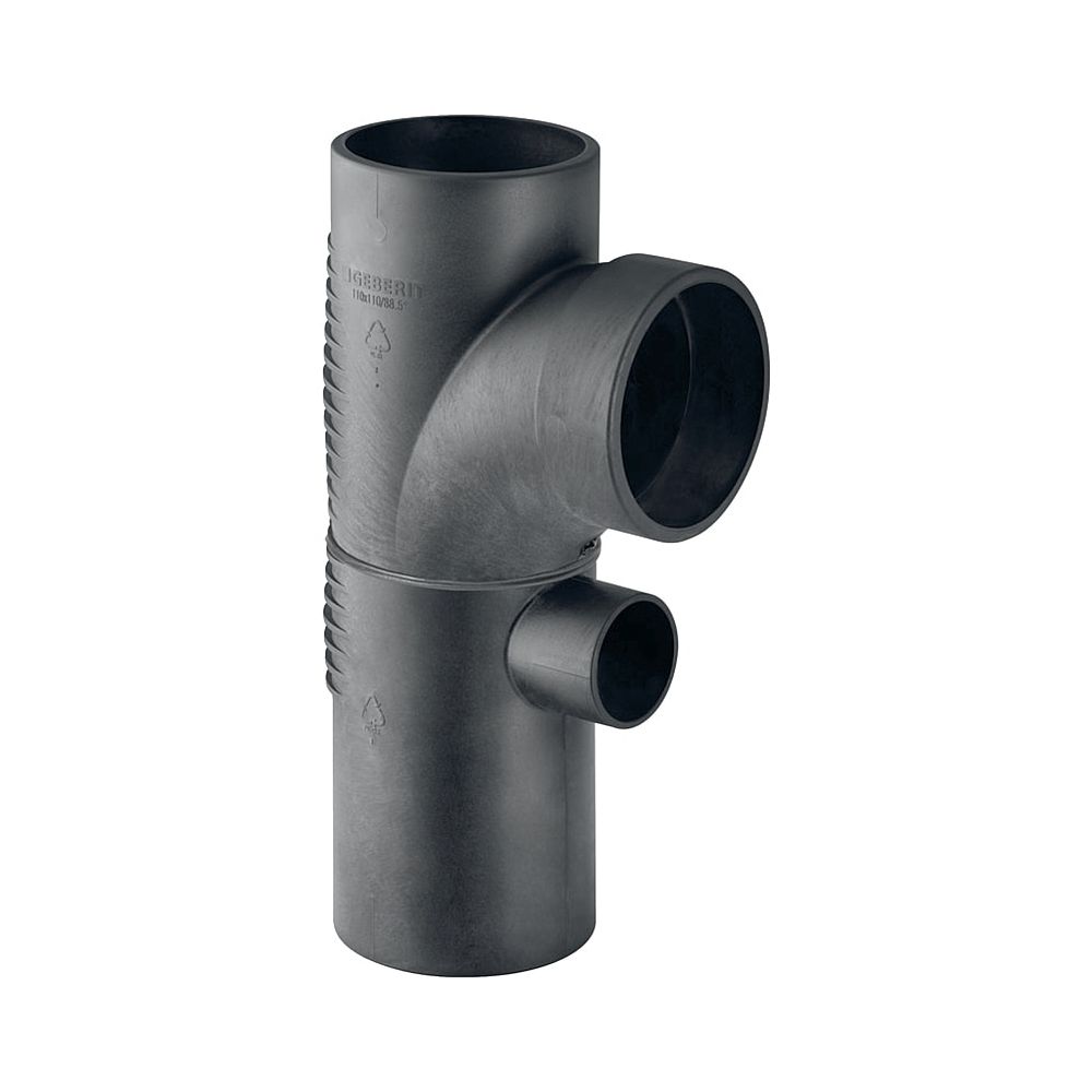 Geberit Silent db20 Kombibogenabzweig 88,5 Grad, d 110mm, d1 90mm, d2 56mm... GEBERIT-310811141 4025416153375 (Abb. 1)