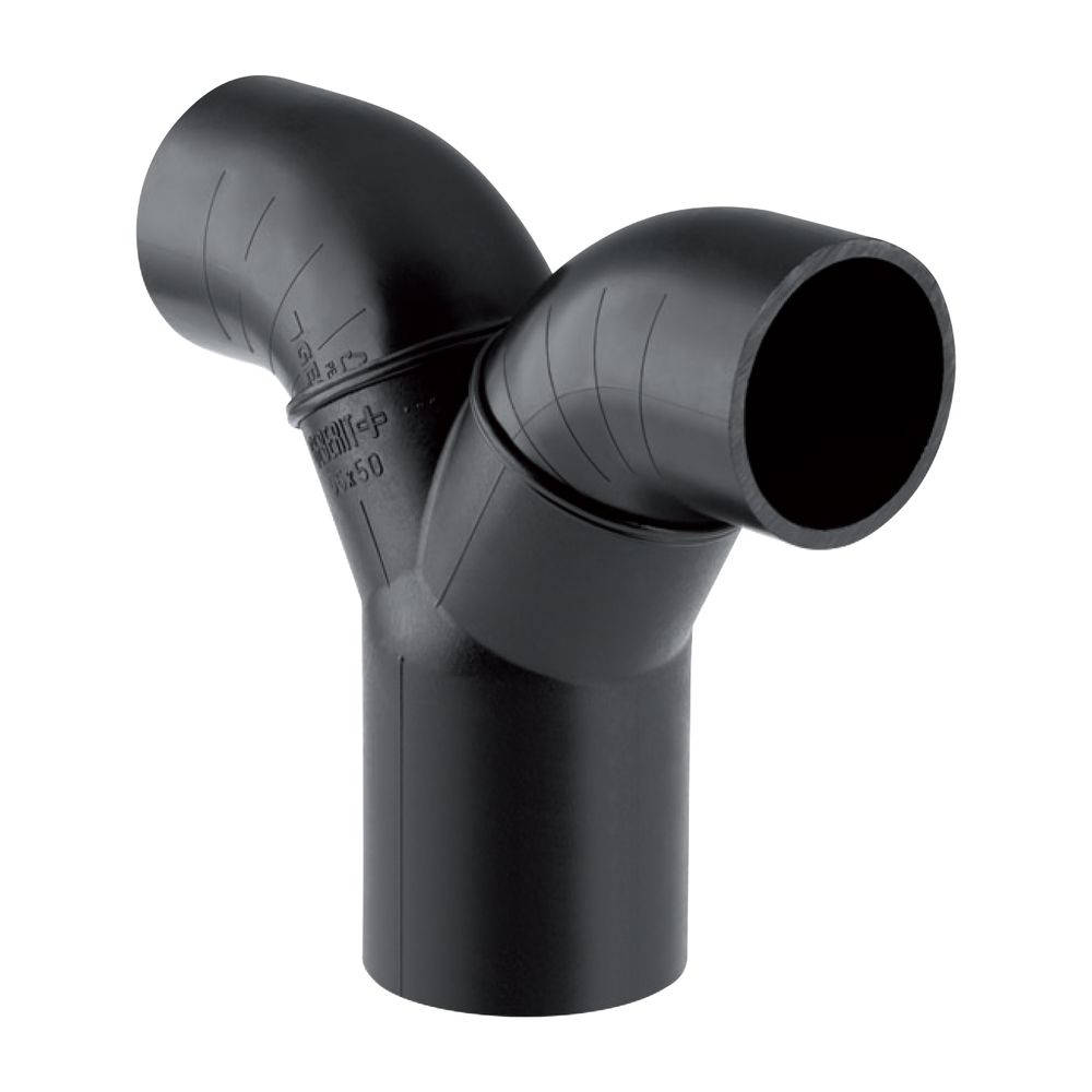Geberit PE Doppelanschlussbogen 90 Grad für Manschette Außendurchmesser 56mm... GEBERIT-363472161 4025416024767 (Abb. 2)