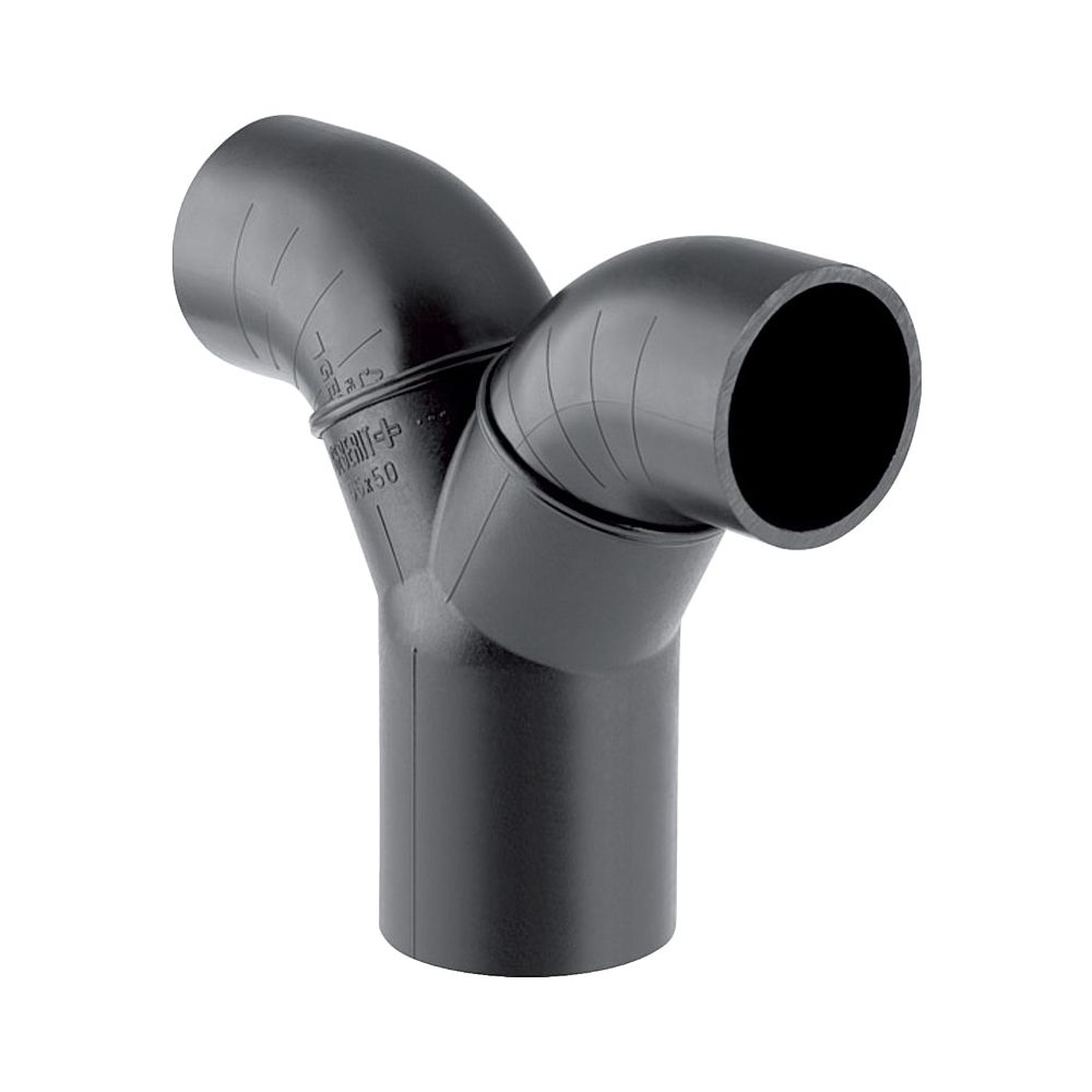 Geberit PE Doppelanschlussbogen 90 Grad für Manschette Außendurchmesser 56mm... GEBERIT-363472161 4025416024767 (Abb. 1)
