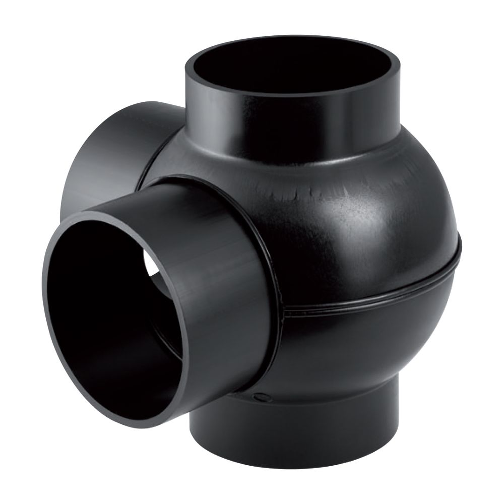 Geberit PE Kugelabzweig 88,5 Grad zweifach, Anschlüsse 90 Grad versetzt d 110mm, d1 ... GEBERIT-367335161 4025416031321 (Abb. 2)