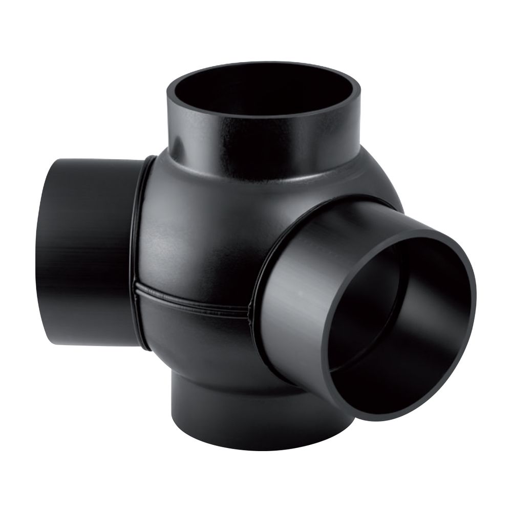 Geberit PE Kugelabzweig 88,5 Grad zweifach, Anschlüsse 135 Grad versetzt d 110mm, d1... GEBERIT-367385161 4025416031383 (Abb. 2)