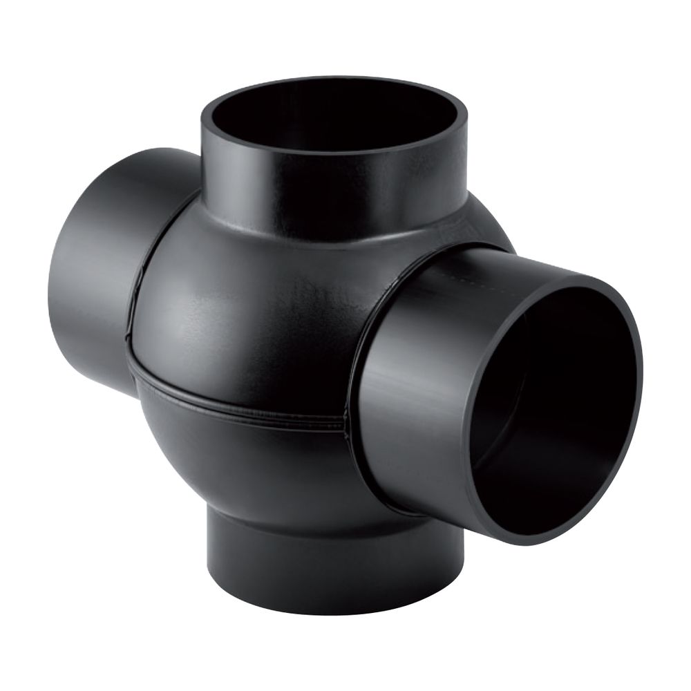 Geberit PE Kugelabzweig 88,5 Grad zweifach, Anschlüsse 180 Grad versetzt d 75mm, d1 ... GEBERIT-365275161 4025416027300 (Abb. 2)