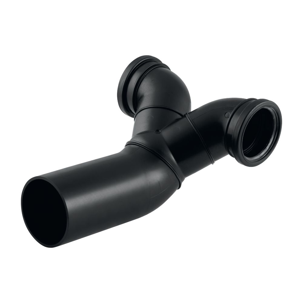 Geberit PE Doppelanschlussbogen 90 Grad gekröpft, für Wand-WC d 110mm, d1 90mm... GEBERIT-367485161 4025416031536 (Abb. 2)