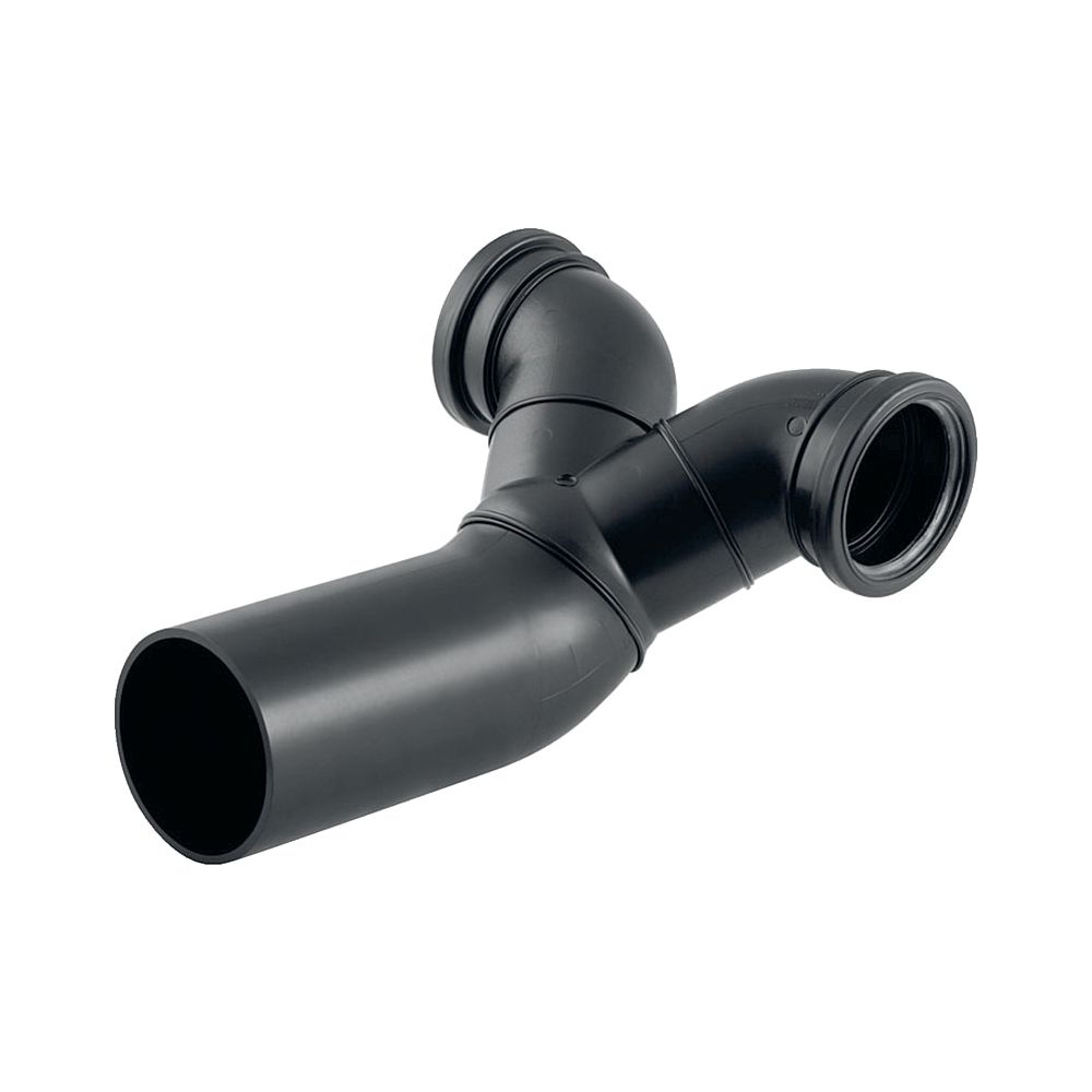 Geberit PE Doppelanschlussbogen 90 Grad gekröpft, für Wand-WC d 110mm, d1 90mm... GEBERIT-367485161 4025416031536 (Abb. 1)