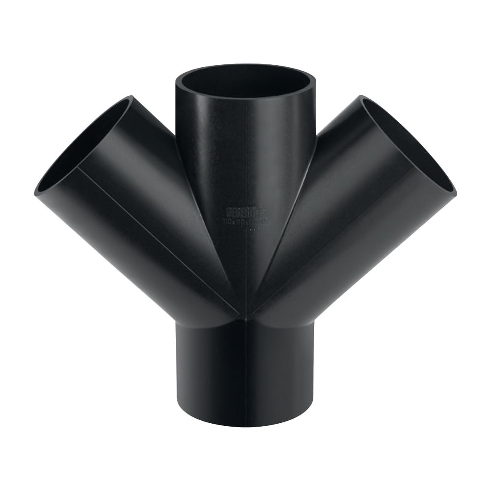 Geberit PE Abzweig 45 Grad 2-fach Außendurchmesser 110mm... GEBERIT-367235161 4025416031079 (Abb. 2)