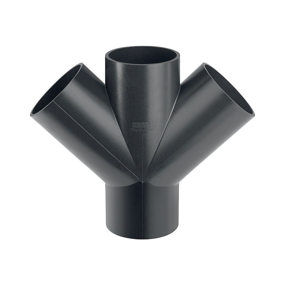 Geberit PE Abzweig 45 Grad 2-fach Außendurchmesser 110mm... GEBERIT-367235161 4025416031079 (Abb. 1)
