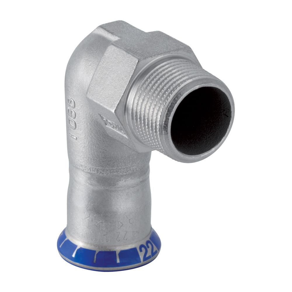 Geberit Mapress Edelstahl Übergangswinkel 90 Grad mit Außengewinde LABS-frei, d 35mm, R ... GEBERIT-83837 4024723838371 (Abb. 2)