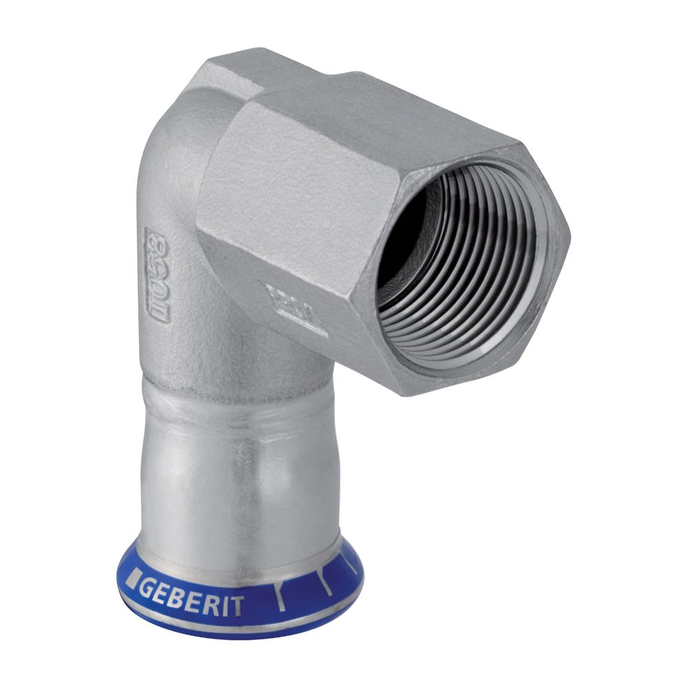 Geberit Mapress Edelstahl Übergangswinkel 90 Grad mit Innengewinde LABS-frei, d 18mm, Rp... GEBERIT-83804 4024723838043 (Abb. 2)