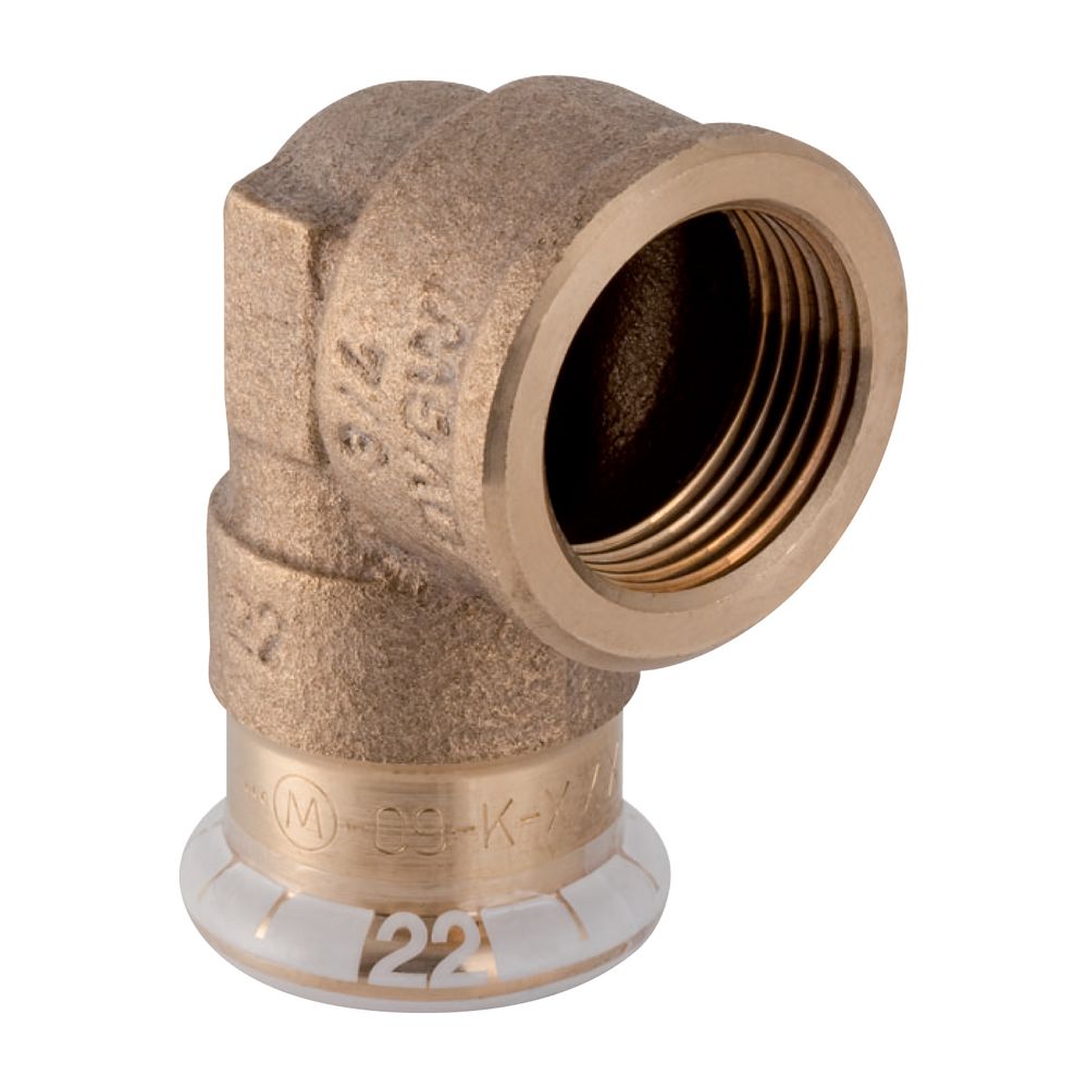 Geberit Mapress Kupfer Übergangswinkel 90 Grad mit Innengewinde, d 12mm, Rp 3/8″, Rotgus... GEBERIT-63860 4024723638605 (Abb. 2)