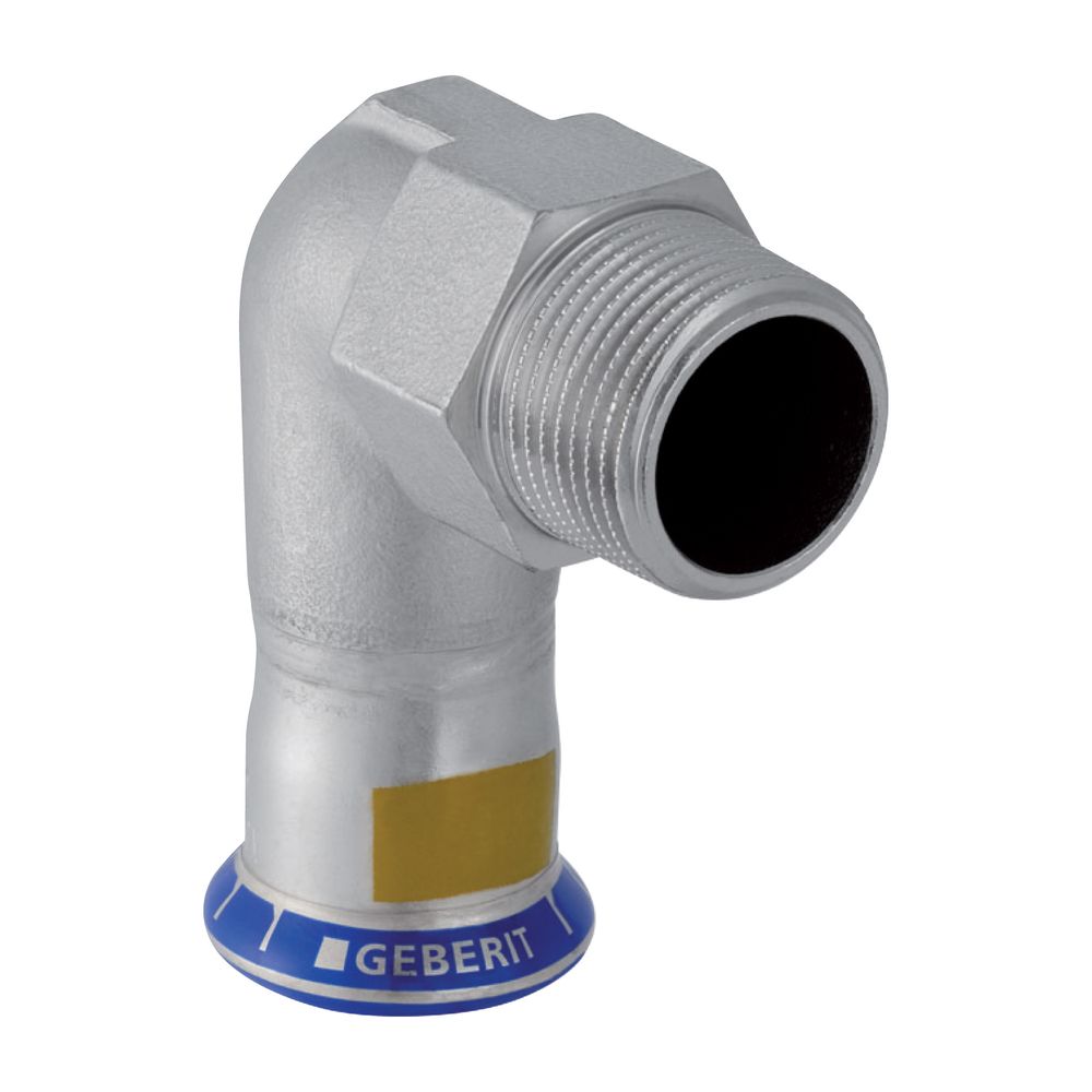 Geberit Mapress Edelstahl Übergangswinkel 90 Grad mit Außengewinde, Gas, d 35mm, R 1 1/4... GEBERIT-34153 4024723341536 (Abb. 2)
