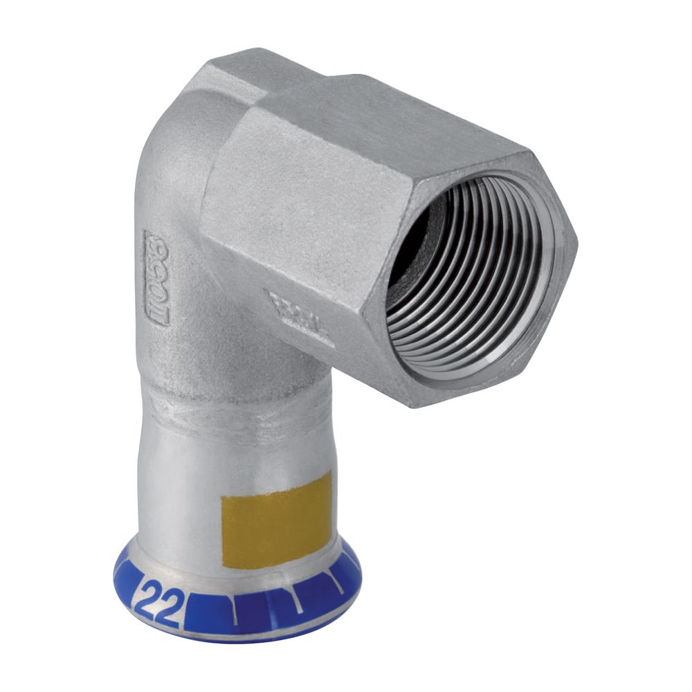 Geberit Mapress Edelstahl Übergangswinkel 90 Grad mit Innengewinde, Gas, d 18mm, Rp 1/2"... GEBERIT-34145 4024723341451 (Abb. 2)